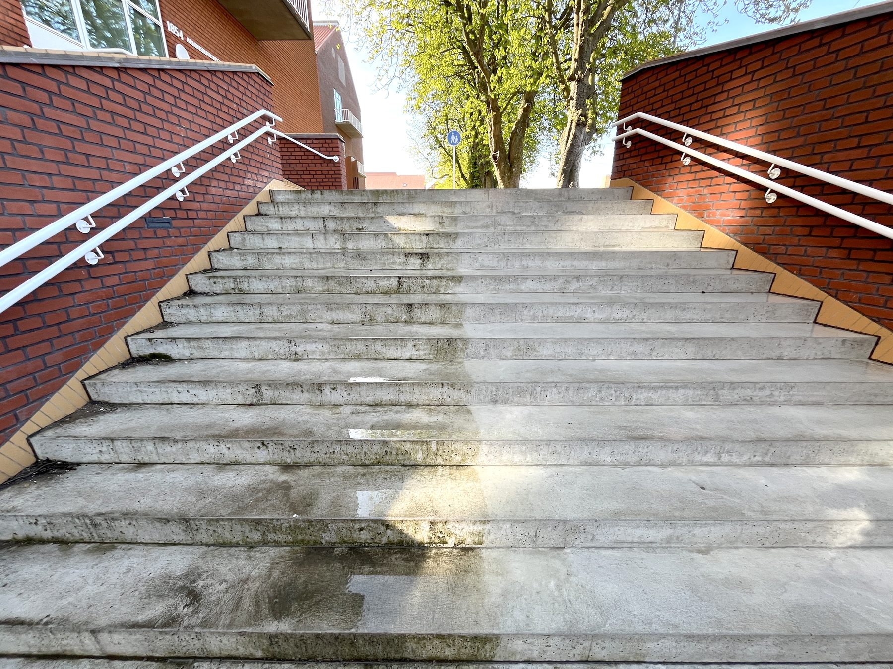 Trappe før og efter fliserens – Total Remove
